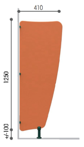 écrans d'urinoirs de forme biseautée - CLOISO COMPACT